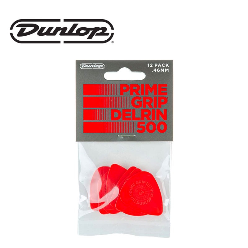 던롭 프라임 그립 델린 기타 피크  Dunlop PRIME GRIP DELRIN 500 0.46mm 12개입