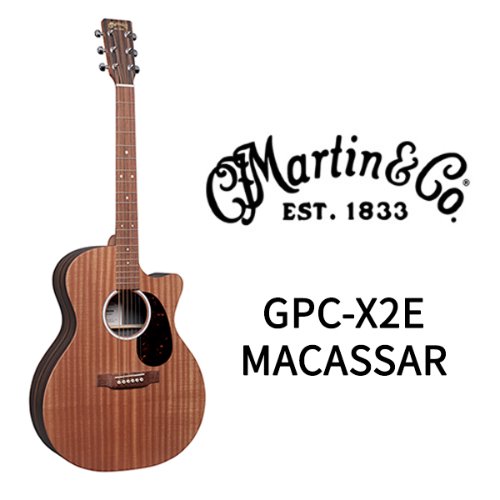 마틴 GPC-X2E Macassar / X시리즈 gpcx2e 03 마카사 컷어웨이기타