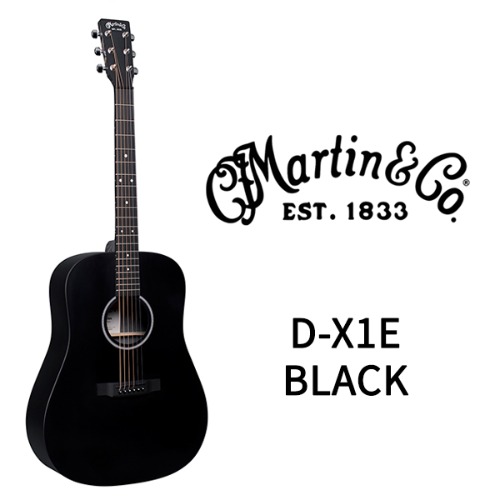 (예약판매) 마틴기타 D-X1E Black  / New X시리즈 DX1E-02