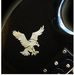 인레이스티커 Eagle (White Pearl) 바디용 스티커 악기 꾸미기