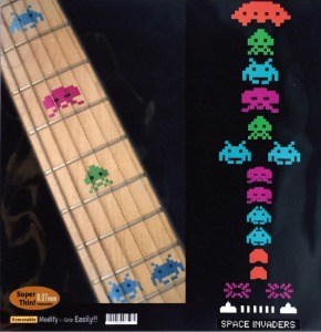 인레이 스티커 Space Invaders WP (White Pearl) - Fret Markers for Guitars &amp; Bass