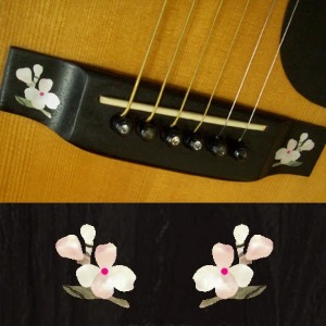 인레이 스티커 Floweret 기타 브릿지용