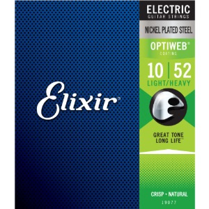 엘릭서 일렉 기타 스트링 10-52 Elixir Electric Optiweb Light/Heavy (19077)